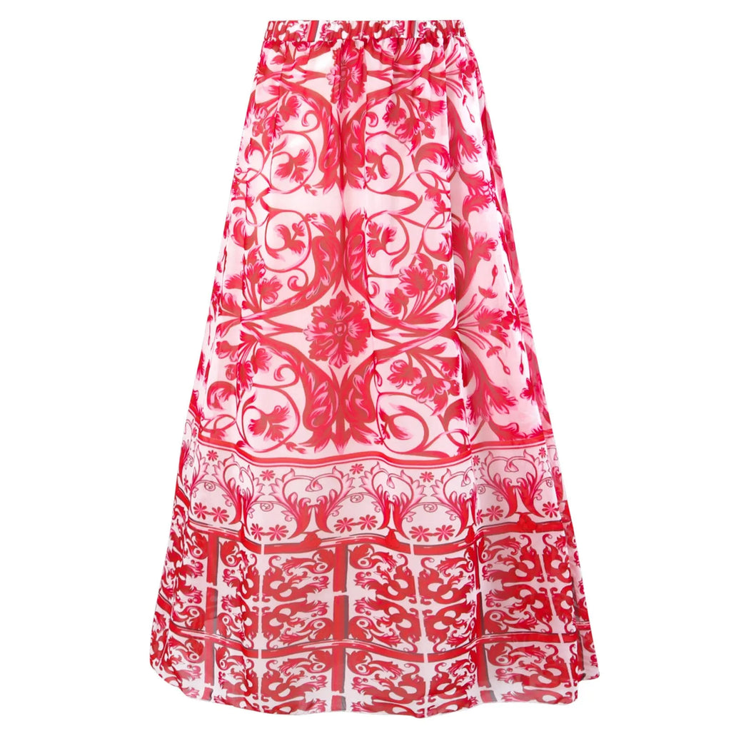 Women's polyester one-piece swimsuit in blue, rose pink, white colours with suit, swimsuit, and skirt style options