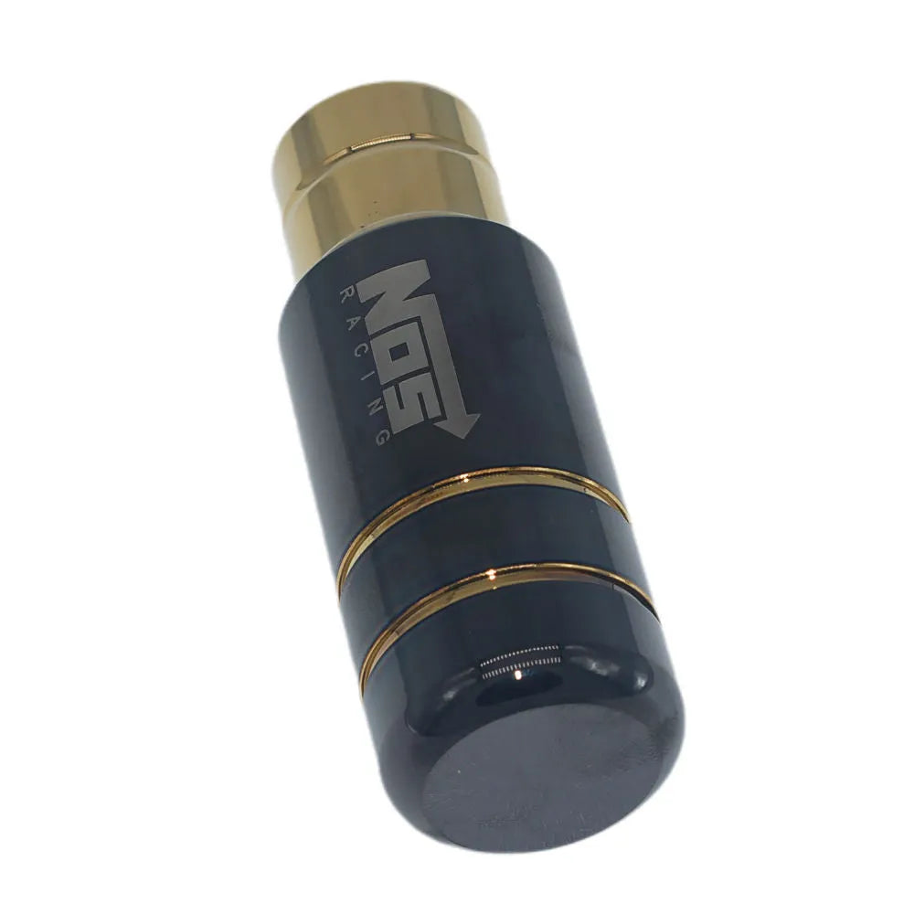 Roasted blue stainless steel automotive gear shift head with aluminium alloy components and installation sleeves