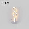 Nordic minimalist LED wall lamp with silicone shade in black, white, wavy, note or rich designs