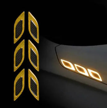 Blue reflective warning tape strips for car wheel bumpers, 17mm width