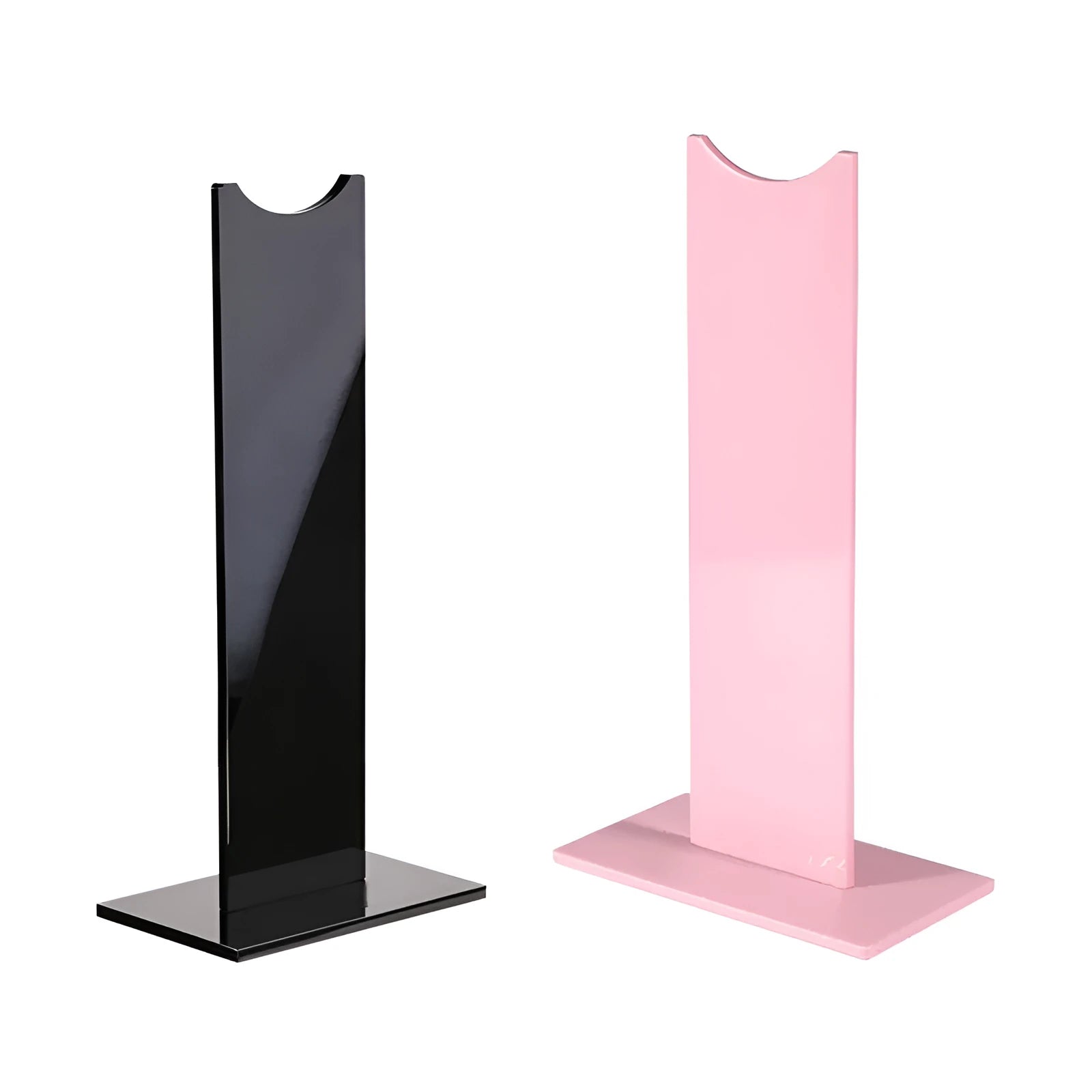 Pink detachable gaming headset bracket with disassembled design and non-slip silicone base