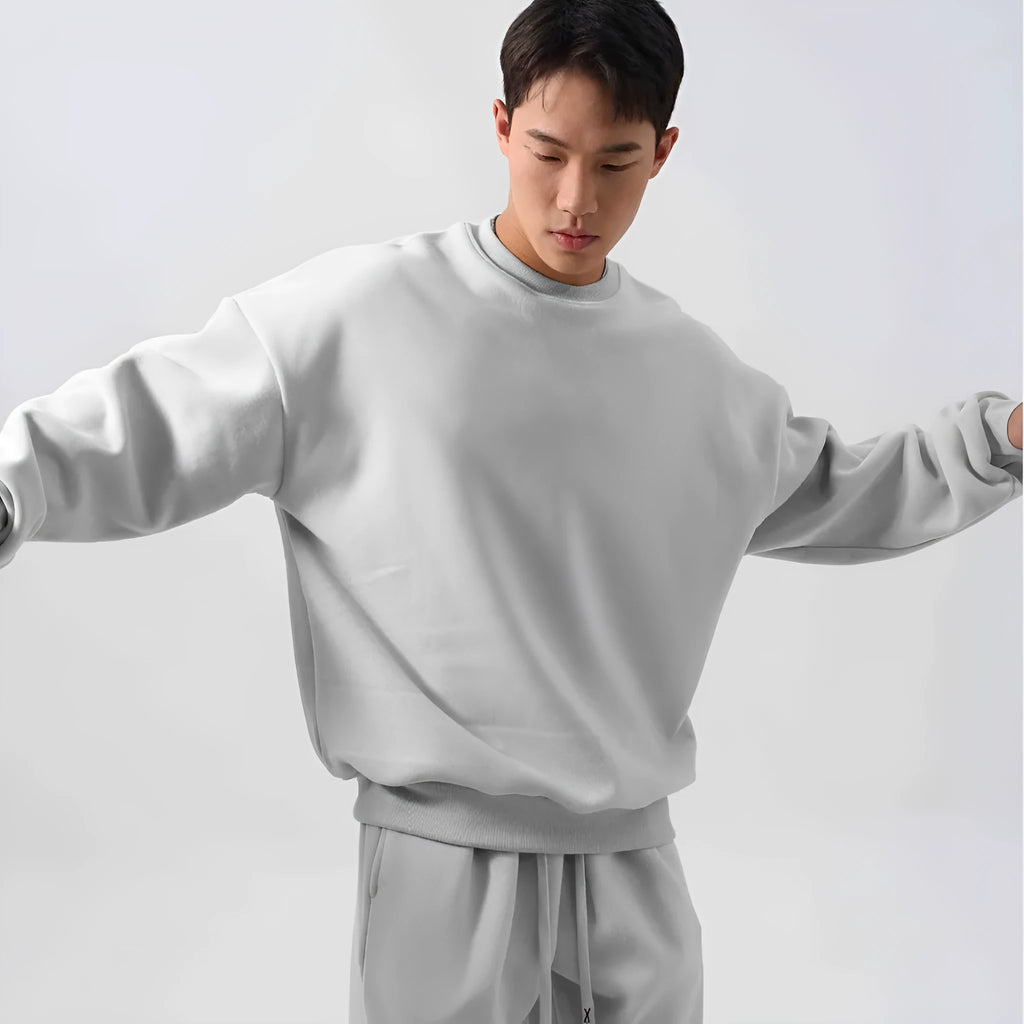 Men's polar fleece sports suit with crew neck top and padded trousers in multiple colour options