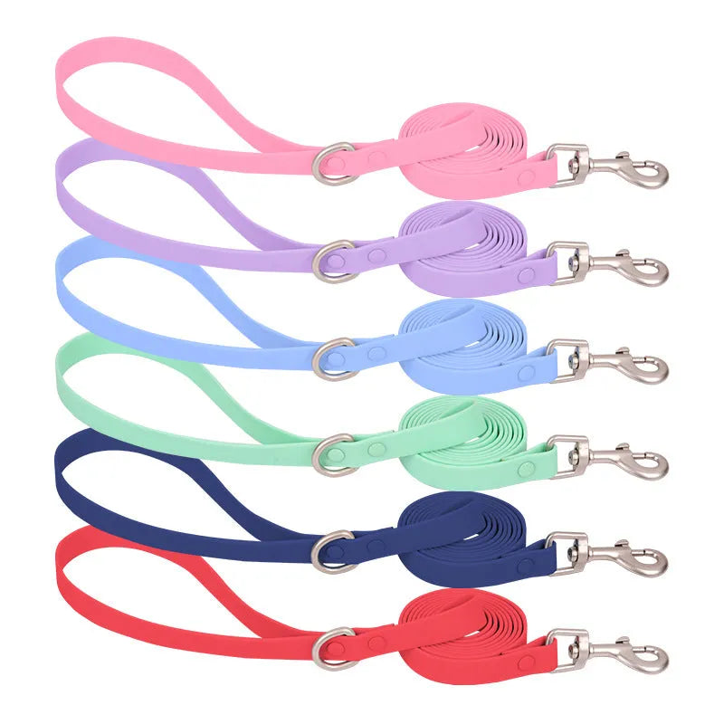 Macaron colour pet pulling rope, 150cm x 1.5cm PP dog lead, waterproof and stain resistant, six colours