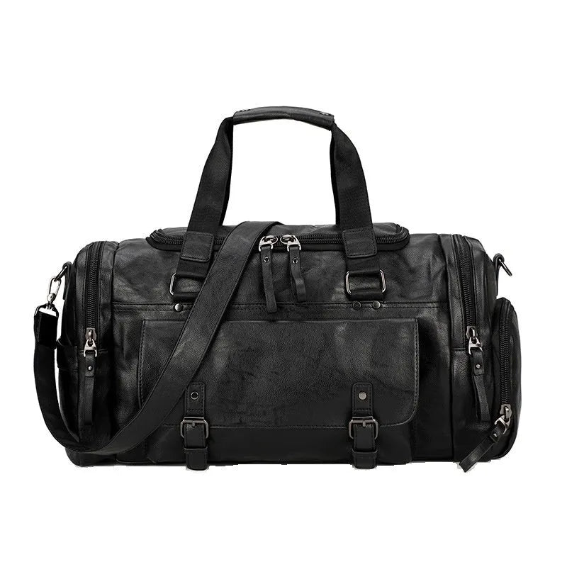 Black waterproof PU fabric travel shoe bag organiser with foldable design
