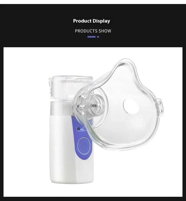 USB handheld plastic nebuliser with columnar design for household drug atomisation