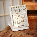 Coffee mini desk calendar 2025 showing modern paper design with monthly date display