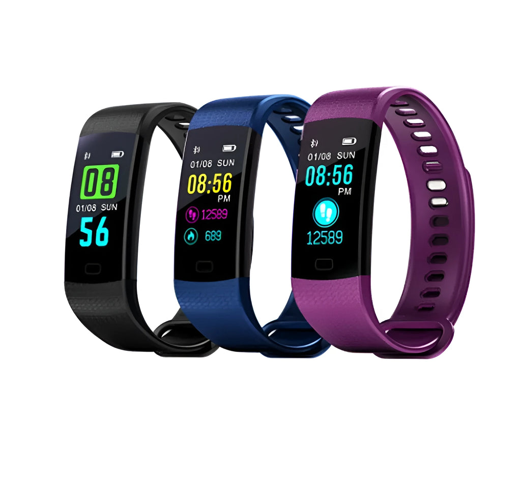 Smart band watch with 0.96in colour screen, IP67 waterproof, heart rate sensor, adjustable 120-200MM strap