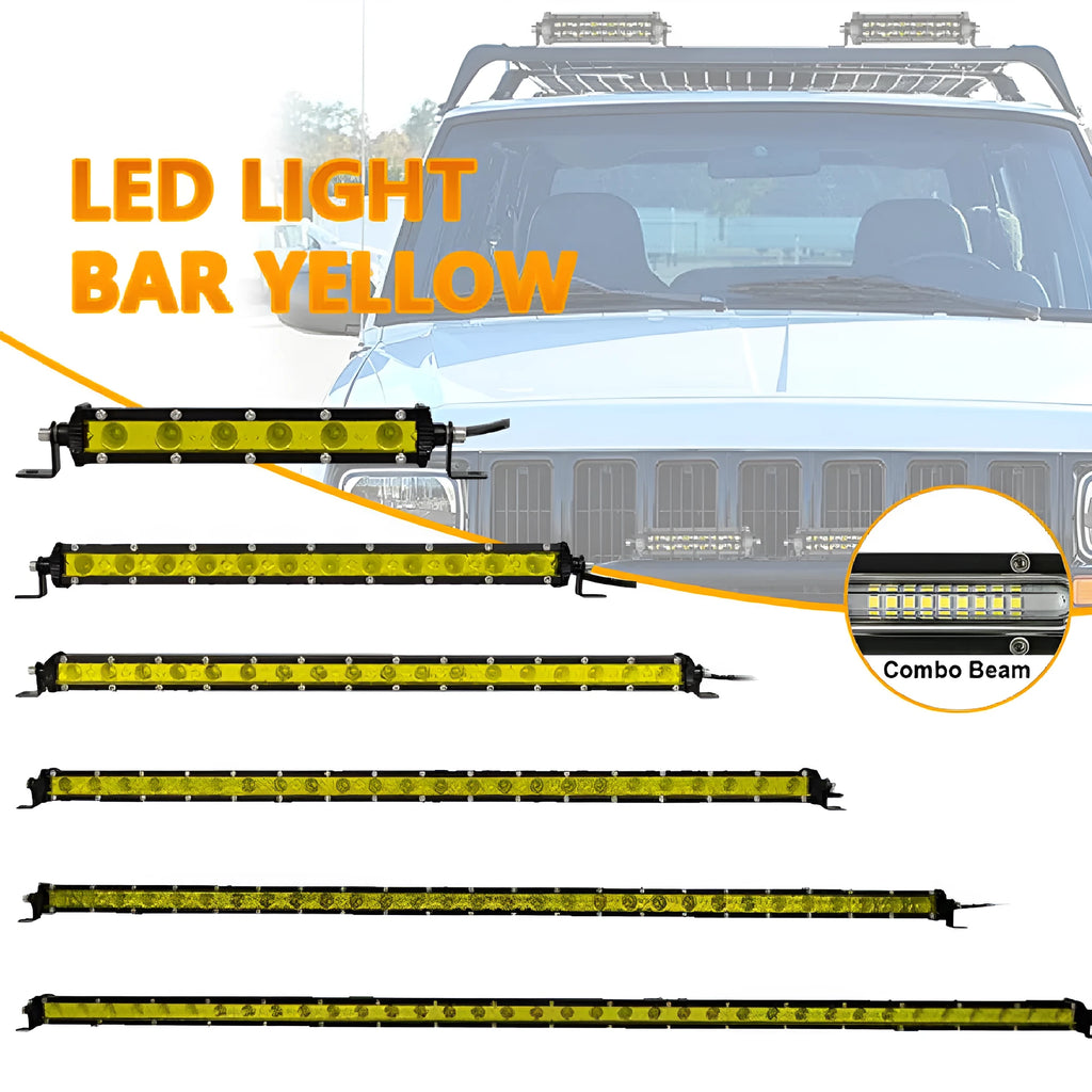 25 inch single row LED car light bar with aluminium alloy housing and mounting brackets