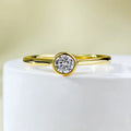 Minimalist silver crown ring with linear detailing in gold or platinum finish