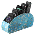 Multifunctional leather storage box in L or S size for remote controls, stationery and headset cables, in brown, grey or apricot