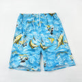 Men's casual five-point swimming trunks with floral print pattern in polyester fabric free size