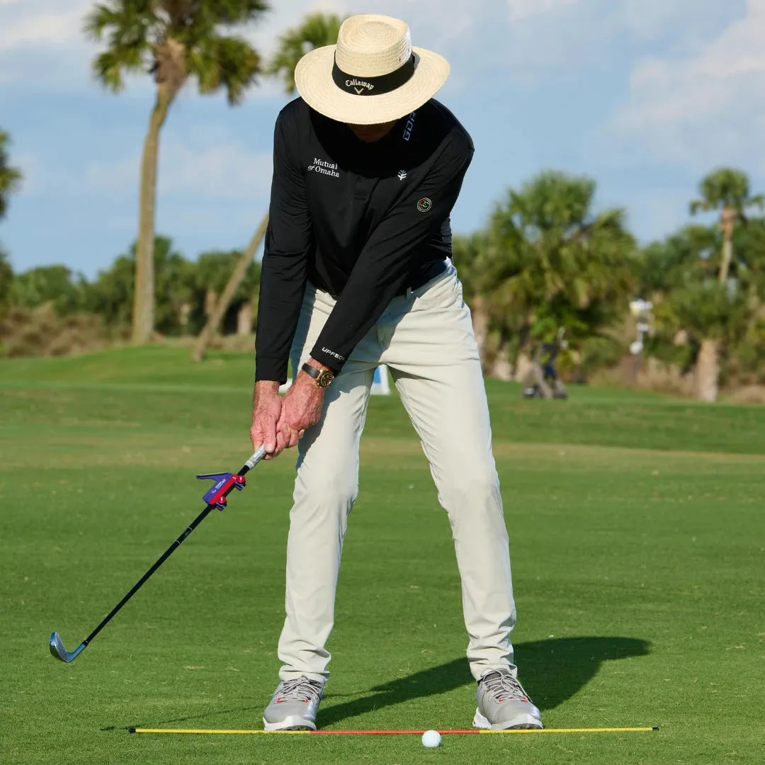 Plastic golf swing plane simulator for swing path training with logo and no logo options