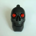 Halloween-themed skeleton skull USB flash drive with chain, showing detailed PVC cartoon design.
