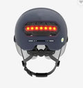 Cycling helmet with integrated automatic LED brake and tail light in M and L sizes