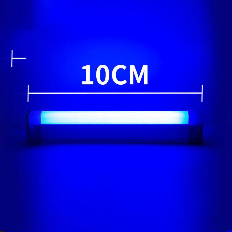 Blue and purple rechargeable LED tube light stick with dimmer switch