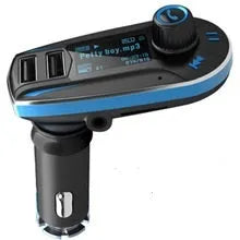 BT618C Bluetooth FM transmitter car adapter with LCD screen and USB charging port