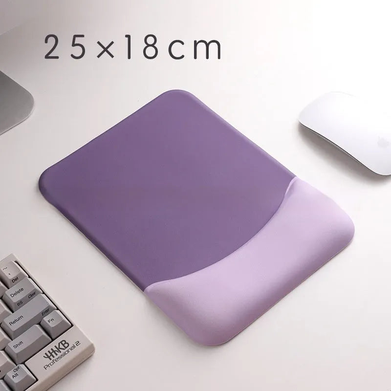 Square silica gel wrist mouse pad with cloth surface and wrist strap, 250mm by 180mm