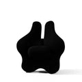 Memory foam car lumbar cushion in black colour showing 50cm width