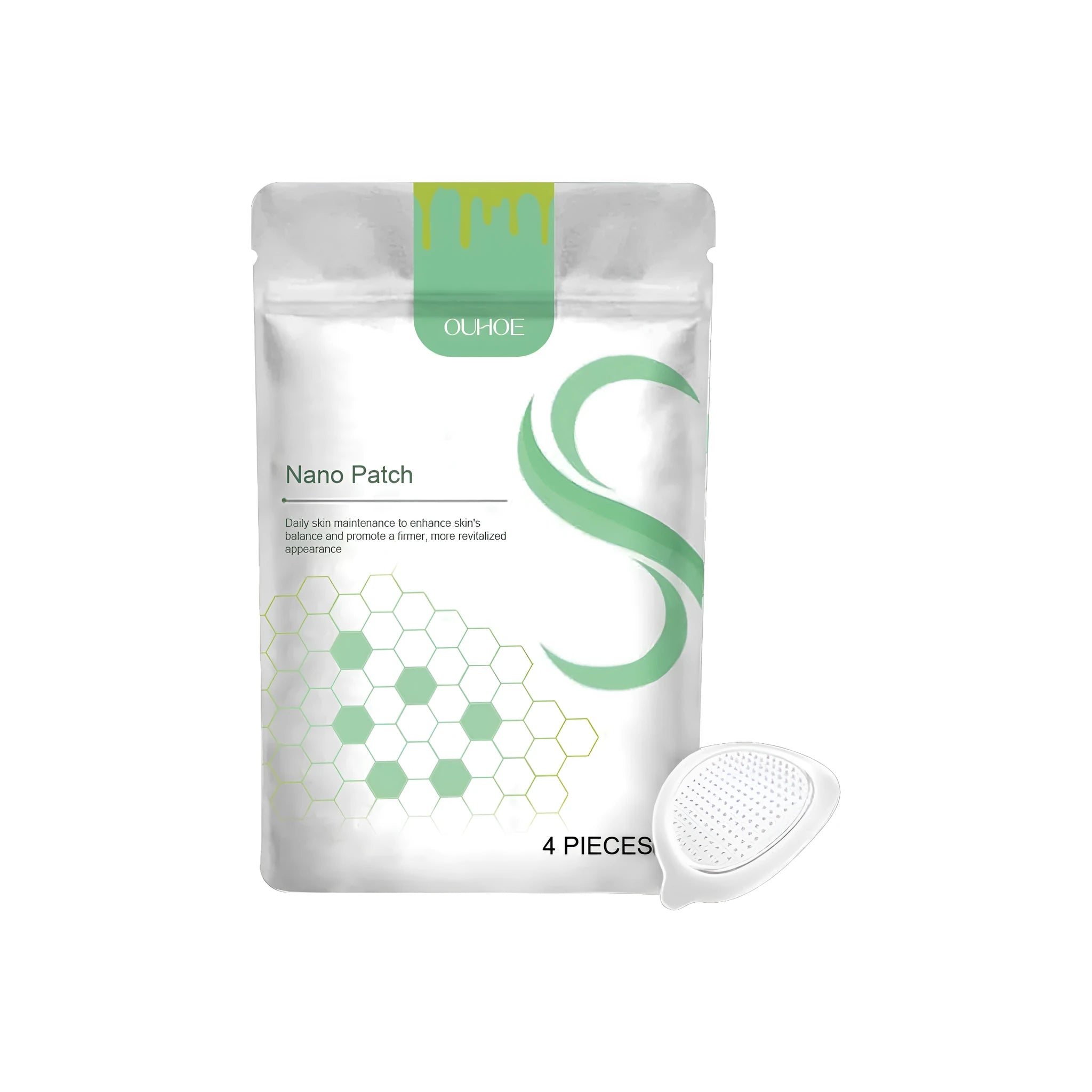 Four-piece pack of micro needle body shaping care patches with natural ingredients