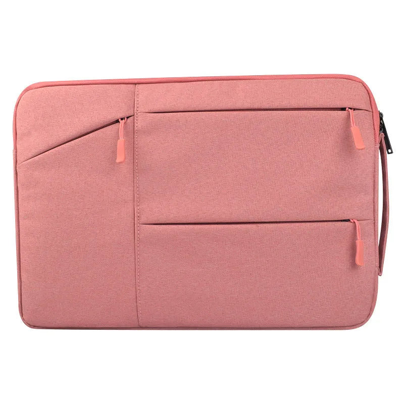 Laptop sleeve case for MacBook and Xiaomi 15 inch notebook with double zipper, front pockets, side handle, multiple colours