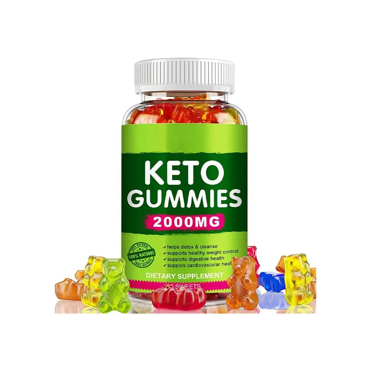 Keto BHB vinegar candy soft chew vitamin bottle with 60 pectin-based tablets