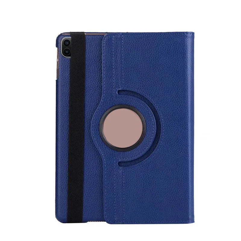 iPad protective sleeve case in imitation leather with rotating clamshell design for multiple iPad models