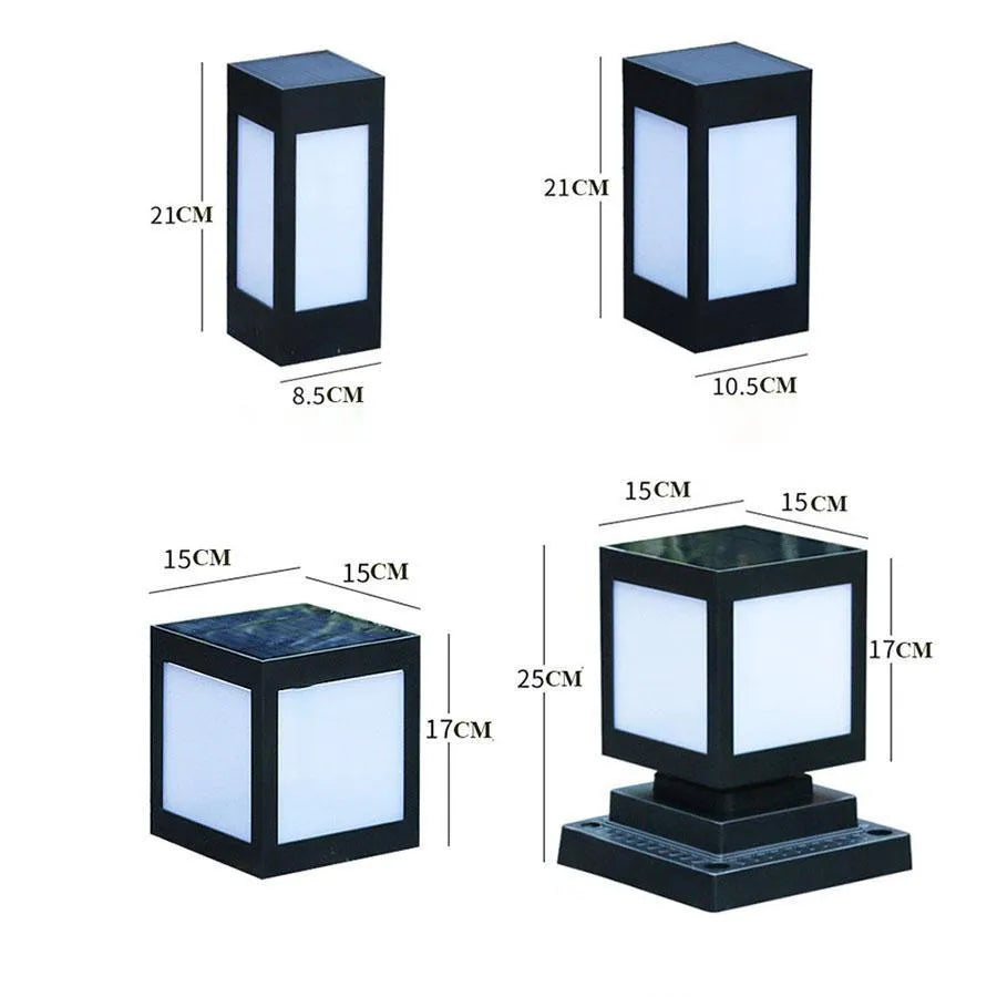 Solar garden lights for outdoor landscape and wall installation with waterproof design