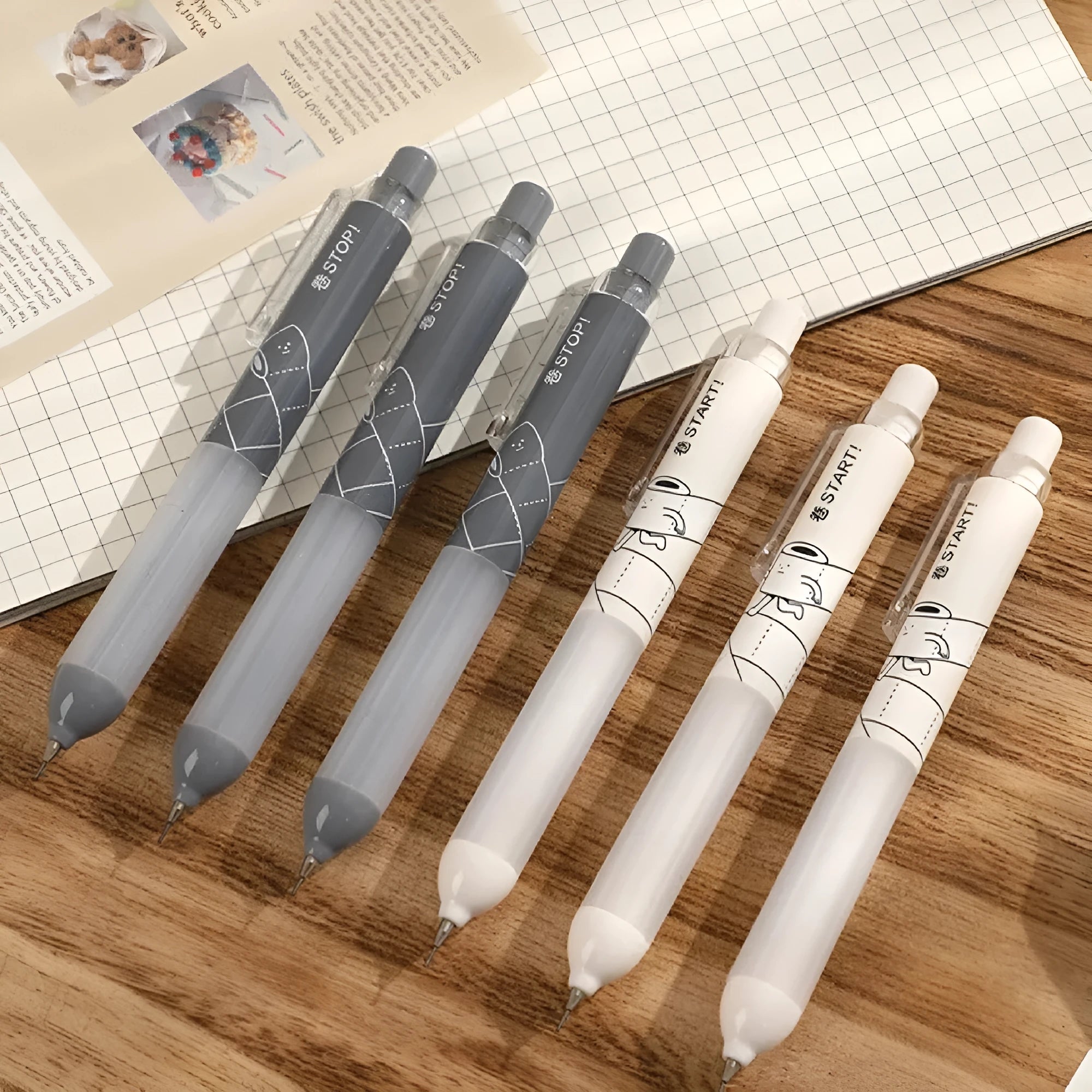 Activity 05MM automatic mechanical pencil with plastic holder in black or white