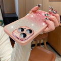 Ultra-thin transparent glitter iPhone case with electroplated finish and shockproof TPU construction
