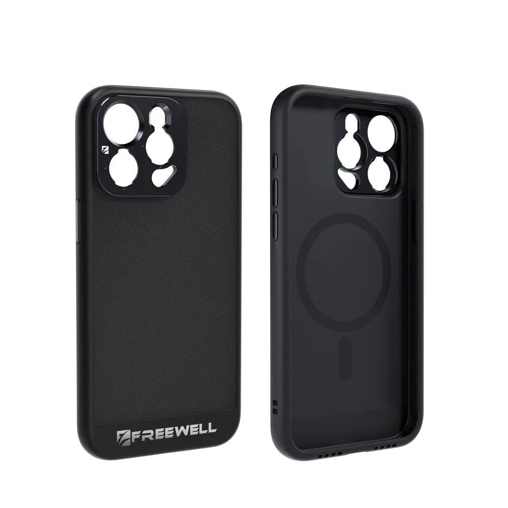 Black iPhone phone case shown for 13 Pro, 14 Pro and 15 Pro model compatibility.