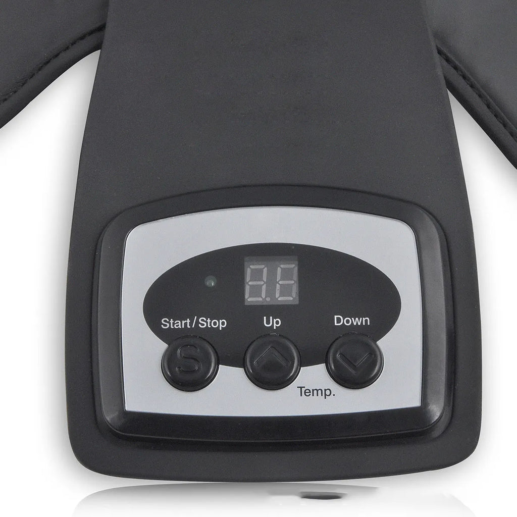 Infrared knee massager with adjustable temperature control and included knee and shoulder pads