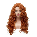 Brown long wavy curly cosplay wig with exotic style and instant noodles fluffy texture