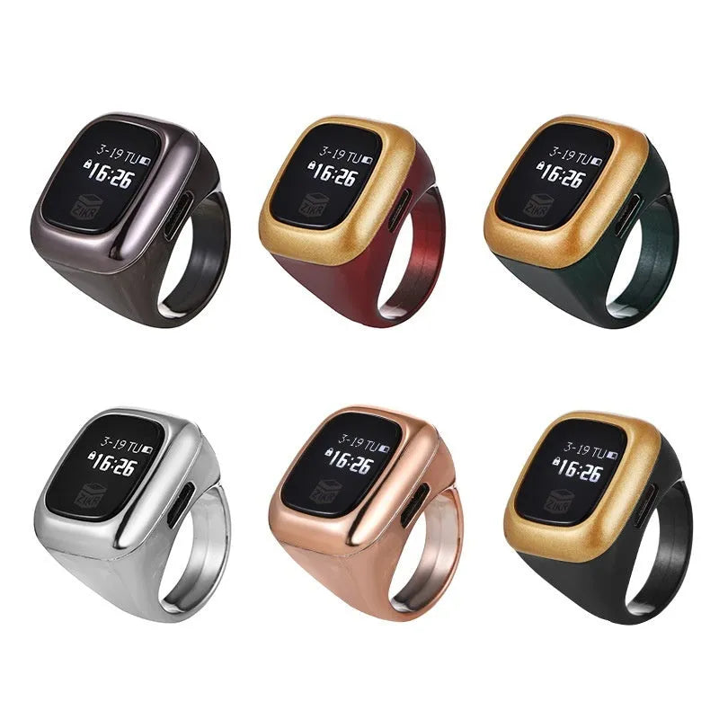 Al-fatiha electronic counter with digital display in rose gold finish showing prayer count