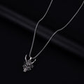 Men's vintage silver tone zinc alloy pendant necklace measuring 40mm wide