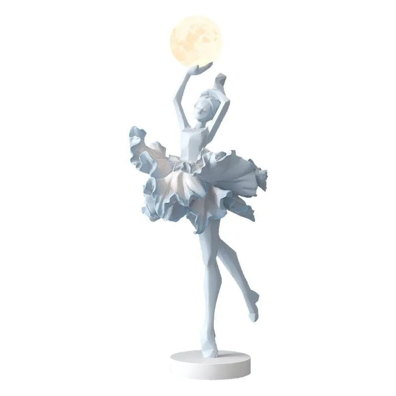 Modern Art Girl atmosphere small night lamp ornament in resin with USB charging.