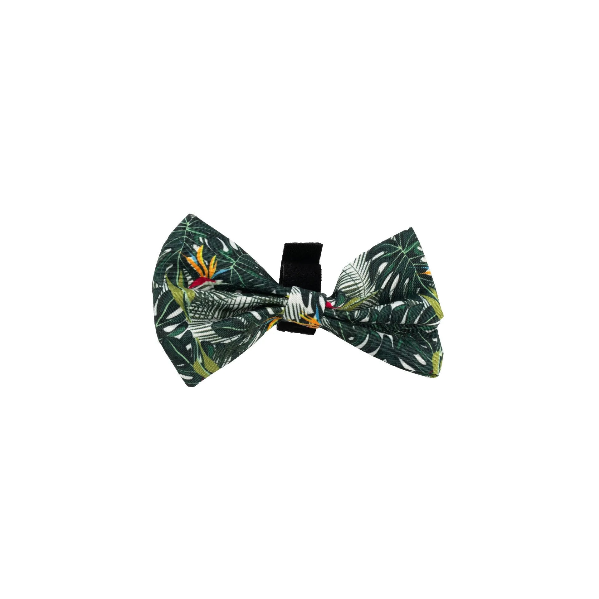 Adjustable cloth dog harness set with six pieces including vest, collar, rope, waste bag, bow tie, and scarf