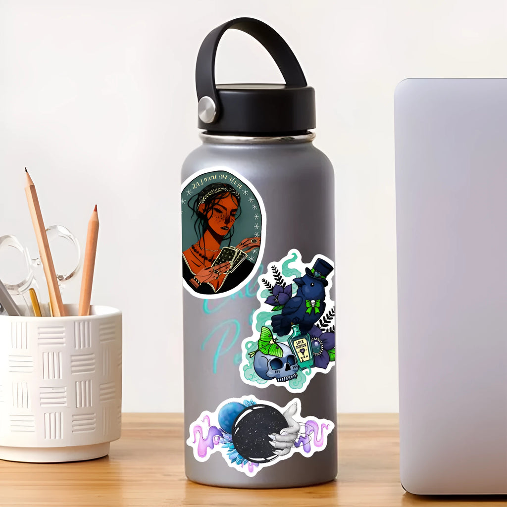 50 sheet pack of waterproof PVC glossy stickers for laptops and smooth surfaces