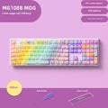 Coloured sugar cat theme mechanical keyboard with Bluetooth connectivity and piano shaft switches
