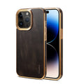 Handmade slim leather protective case for iPhone in vintage oil wax leather