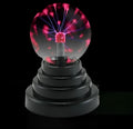 Colourful anti-radiation magic ball light with 7.62 cm glass sphere on ABS base