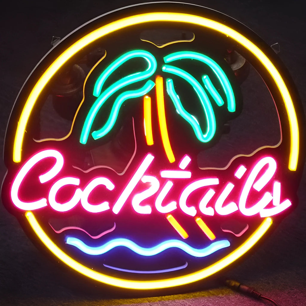 LED coffee neon billboard sign with mixed colour lights for commercial interior decoration