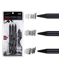 Set of six graphite sketching pencils with HB, 2B, 4B, 6B, 8B, and EE grades for art drawing