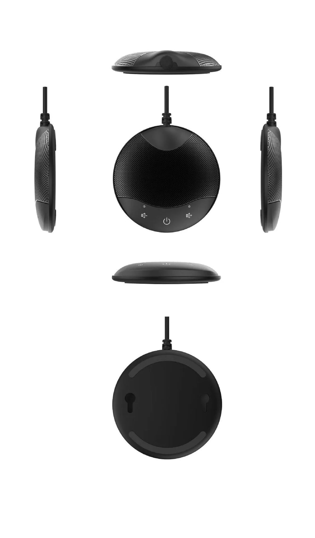 Black USB condenser microphone for computer recording and conferences