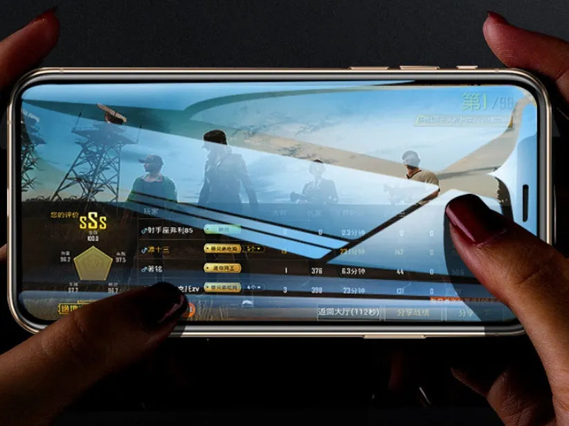 Tempered glass screen protector for Samsung Galaxy smartphones showing full-screen coverage.