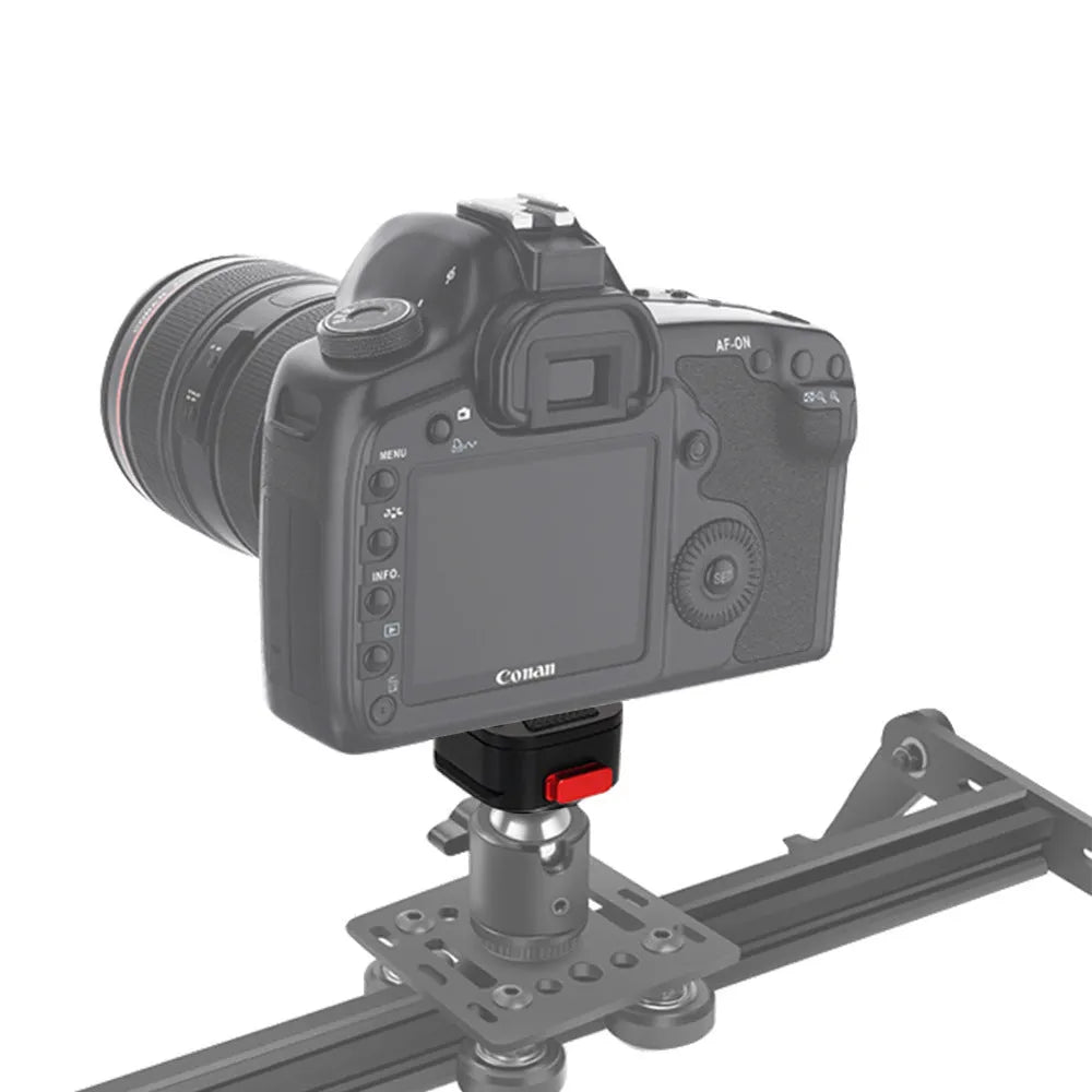 Aluminium alloy quick release base plate, square mini quick release seat, 19x23x38mm, for SLR camera and stabilizer