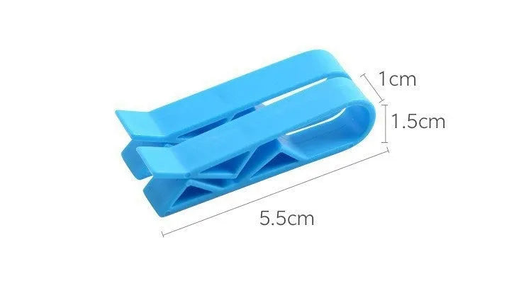 Black PP plastic garbage bag fixing clips securing a bag to a bin rim