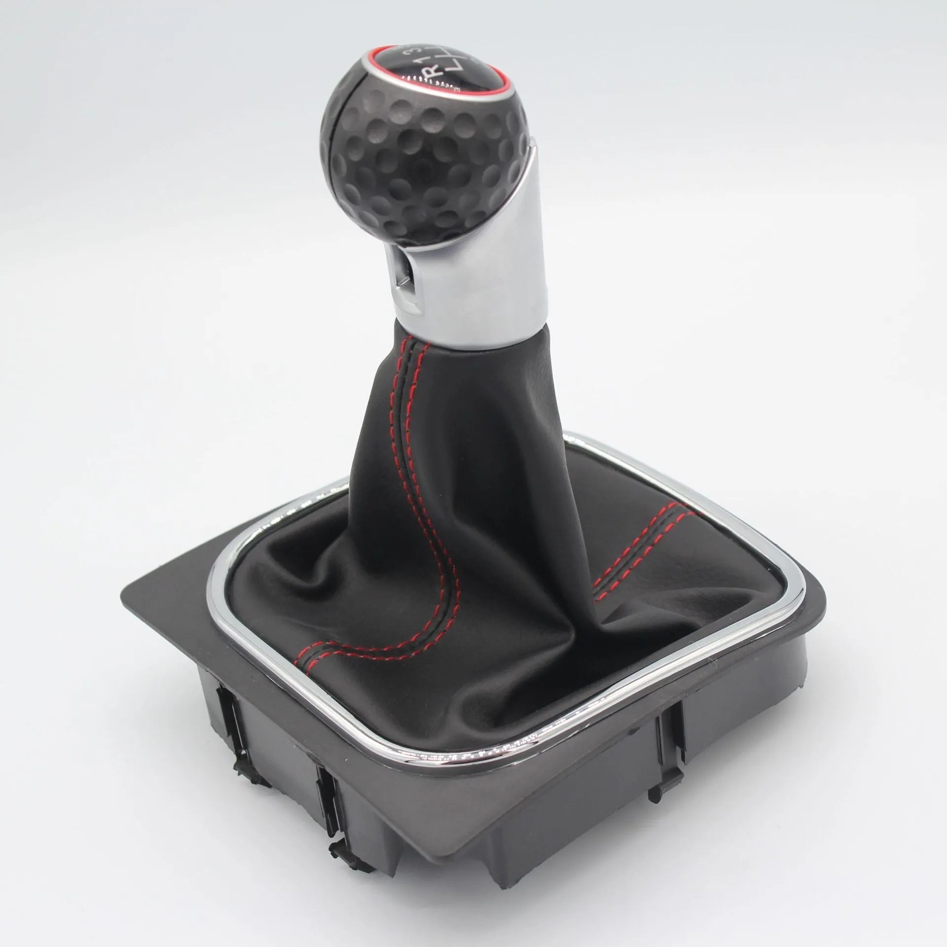 Leather gear shift knob replacement for Volkswagen Golf manual transmission with dust boot