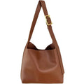 Women's soft PU leather crossbody bag with swing threads detail showing black ribbon colour option