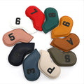 Set of 10 digital print PU golf club head covers for sports protection and gifting