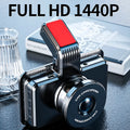 3-inch HD car DVR dashboard camera with double lens for front and rear recording, showing screen and button controls
